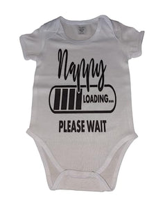 GIFTZ GALORE GIFTS & CRAFT SUPPLIES Custom Printed Retro Funny White Baby Grow/All In One - BGR1 (6-9 Months)