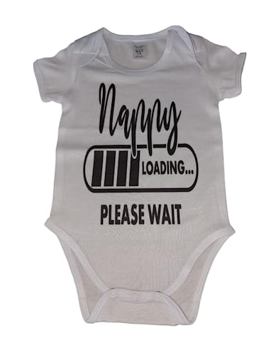 GIFTZ GALORE GIFTS & CRAFT SUPPLIES Custom Printed Retro Funny White Baby Grow/All In One 4 Sizes Available - BGR1 (3-6 MOnths)