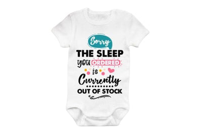 Custom Printed Retro Funny White Baby Grow/All In One 0-3 Months - BGR4-0