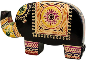 Leather Money Box - Medium Elephant Various Colours Picked at Random