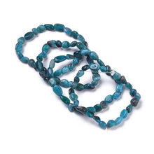 Load image into Gallery viewer, Natural Apatite Tumbled Stone Nugget Stretch Bracelet One Size