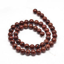 Load image into Gallery viewer, Strand of Natural Mahogany Obsidian 10mm Round Gemstone Beads
