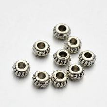 Load image into Gallery viewer, Pack of 30 Tibetan Style Alloy Rondelle Spacers - 4 x 2mm