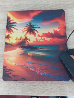 Custom Printed Mouse Mat fabric with 5mm Rubber Base - Mat-01