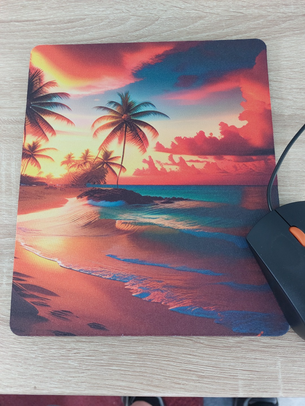 Custom Printed Mouse Mat fabric with 5mm Rubber Base - Mat-01