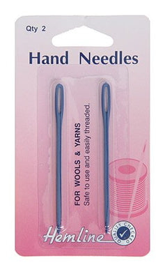 Hemline Hand Sewing Needles: Wool & Yarn: Plastic: 2 Pieces