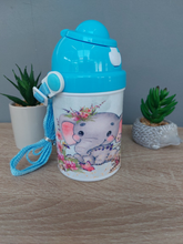 Load image into Gallery viewer, Custom Printed Personalised Kids Blue Cap 400ml Water Bottle - Wat-06