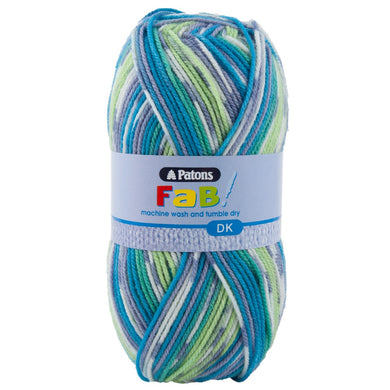 Patons Fab DK Knitting Yarn, Acrylic, Aqua Colour