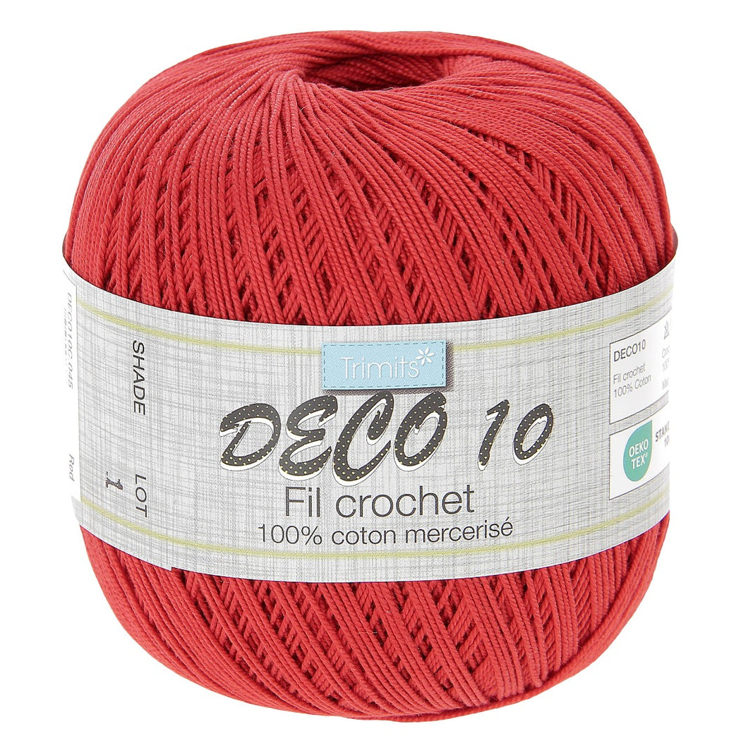 Crochet Yarn: Deco 10: 100g: Red