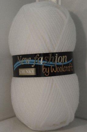 Woolcraft Chunky Wool, Yarn 100g (White 100