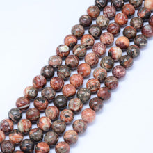Load image into Gallery viewer, Natural Leopardskin 6mm Loose Beads Round