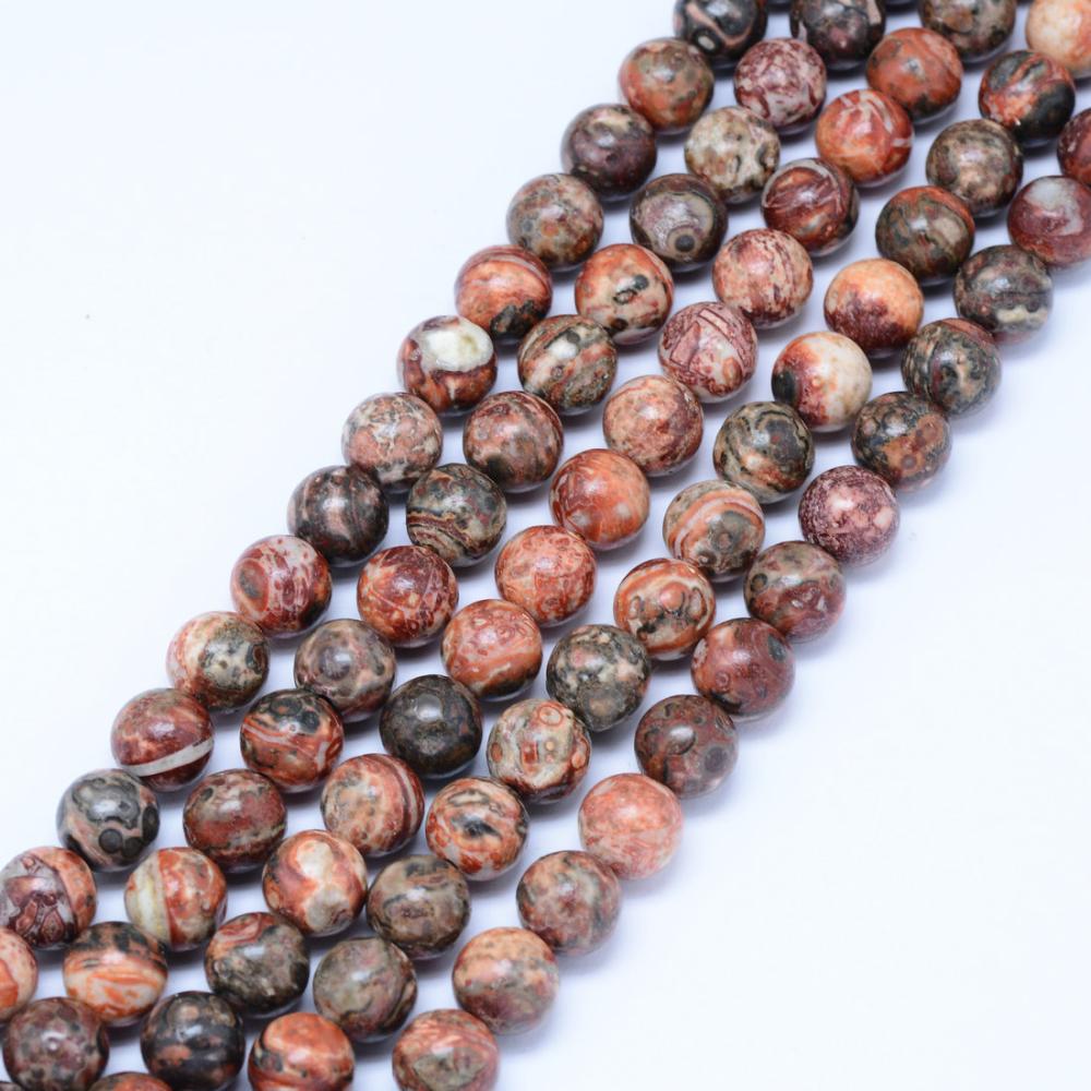 Natural Leopardskin 6mm Loose Beads Round