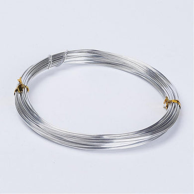 1 x Silver Aluminium Craft Wire 10 Metre x 1mm Coil
