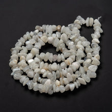 Load image into Gallery viewer, Long Strand of Grey Moonstone 5-8mm Chips