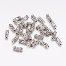 Load image into Gallery viewer, Pack of 30 Tibetan Style 8mm Antique Silver Column Spacer Beads