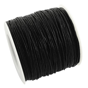 1 x Black Waxed Cotton 5 Metre x 1mm Thong Cord