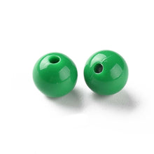 Load image into Gallery viewer, Pack of 70 Opaque Acrylic 10mm Round Large Hole Beads - Green