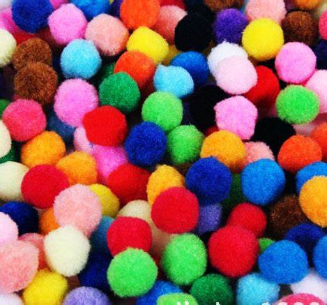 Pom Poms Yarn Fluffy Mixed 15mm Pack of 50