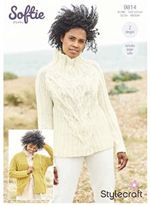 Stylecraft 9814 Adult Sweater Jacket Chunky Knitting Pattern