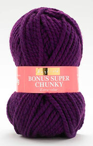 Sirdar HAYFIELD Bonus Super Chunky Knitting Wool/Yarn 100g -840 Purple