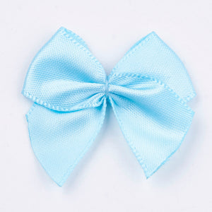 Pack of 30 Polyester Bowknot Bows 3.5cm - Sky Blue