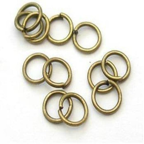Packet of 400+ Antique Bronze Plated Iron 0.7 x 6mm Jump Rings