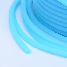 Load image into Gallery viewer, Rubber Hollow Tube Cord Sky Blue 3M Continuous Length 4mm Thick
