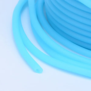 Rubber Hollow Tube Cord Sky Blue 3M Continuous Length 4mm Thick