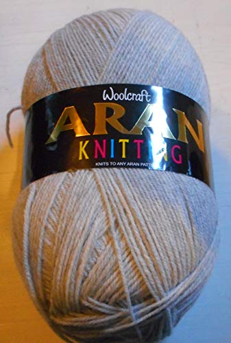 Woolcraft Aran Knitting Yarn 400g with Wool 821 Silver