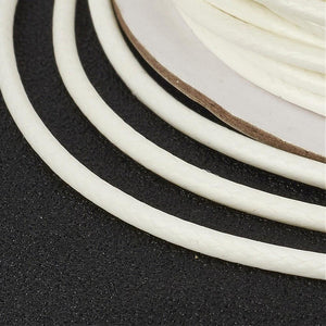 1 x White Waxed Polyester 10 Metre x 1mm Thong Cord