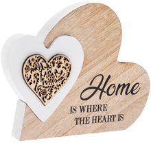 Load image into Gallery viewer, Sentiments Double Heart Plaque - Home