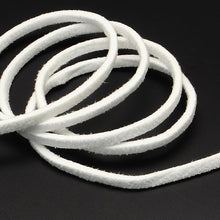 Load image into Gallery viewer, 10 x White Faux Suede 1 Metre x 3mm Thong Cord