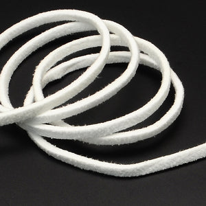 10 x White Faux Suede 1 Metre x 3mm Thong Cord