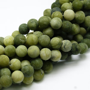 Natural Frosted Taiwan Jade 6mm Gemstone Loose Beads Round