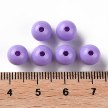 Load image into Gallery viewer, Pack of 200 Opaque Acrylic 8mm Round Large Hole Beads - Lilac