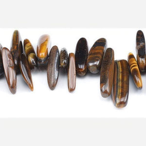 1 x Strand Tiger Eye Long Chip Beads 6-18mm