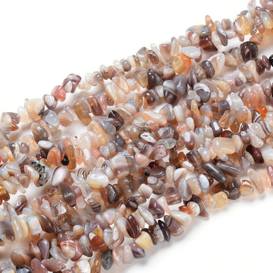 Strand of Natural Botswana Agate 5 - 8mm Chip Beads