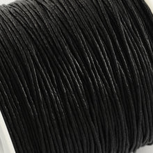 Load image into Gallery viewer, 1 x Black Waxed Cotton 5 Metre x 1mm Thong Cord