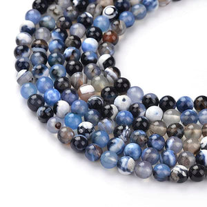 Strand of 6mm Blue Fire Agate Round Beads