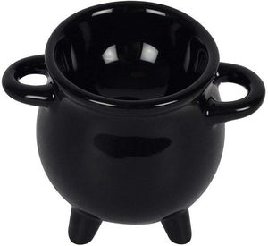 Black Cauldron Egg Cup with Broom Spoon