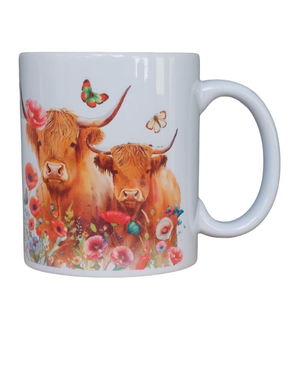 GIFTZ GALORE GIFTS & CRAFT SUPPLIES Custom Printed Highland Cattle 11oz Ceramic Coffee Mug/Tea Cup Mug-77