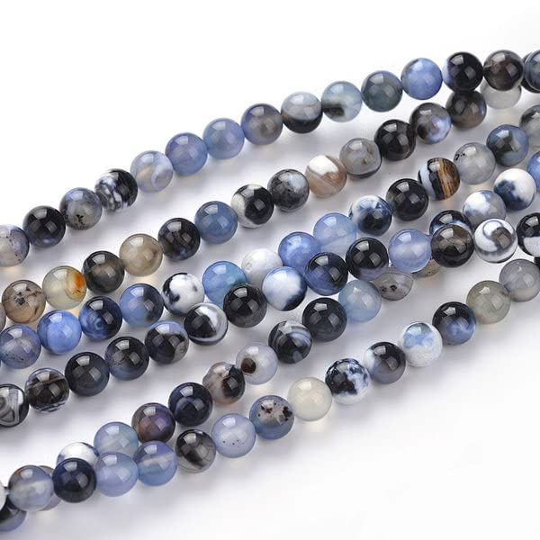 Strand of 6mm Blue Fire Agate Round Beads