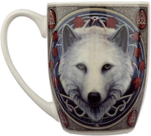 Load image into Gallery viewer, Lisa Parker Guardian of The Falls Wolf Porcelain Mug