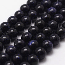 Load image into Gallery viewer, Strand 60+ Blue Goldstone Loose Beads 6mm Round