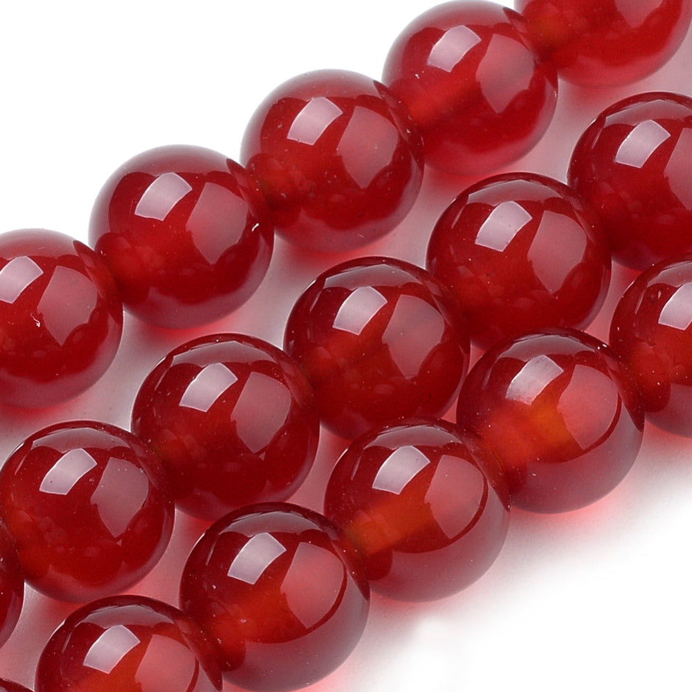 Natural Dyed Red Carnelian Loose Beads Round 6mm