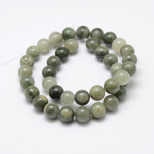 Natural Green Rutilated Quartz 6mm Beads