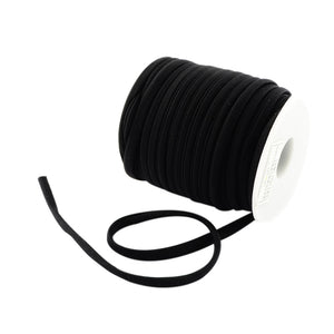 2m x Black Habotai Stretchy Spandex 5mm Thong Cord