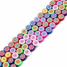 Load image into Gallery viewer, Handmade Polymer Clay Flower Mixed Colour Beads