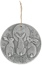Load image into Gallery viewer, Moon Shadows Silver terracotta Plaque By Lisa Parker (12/24)