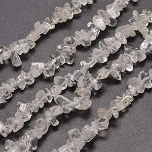 Long Strand Of 240+ Clear Quartz 5-8mm Chip Beads